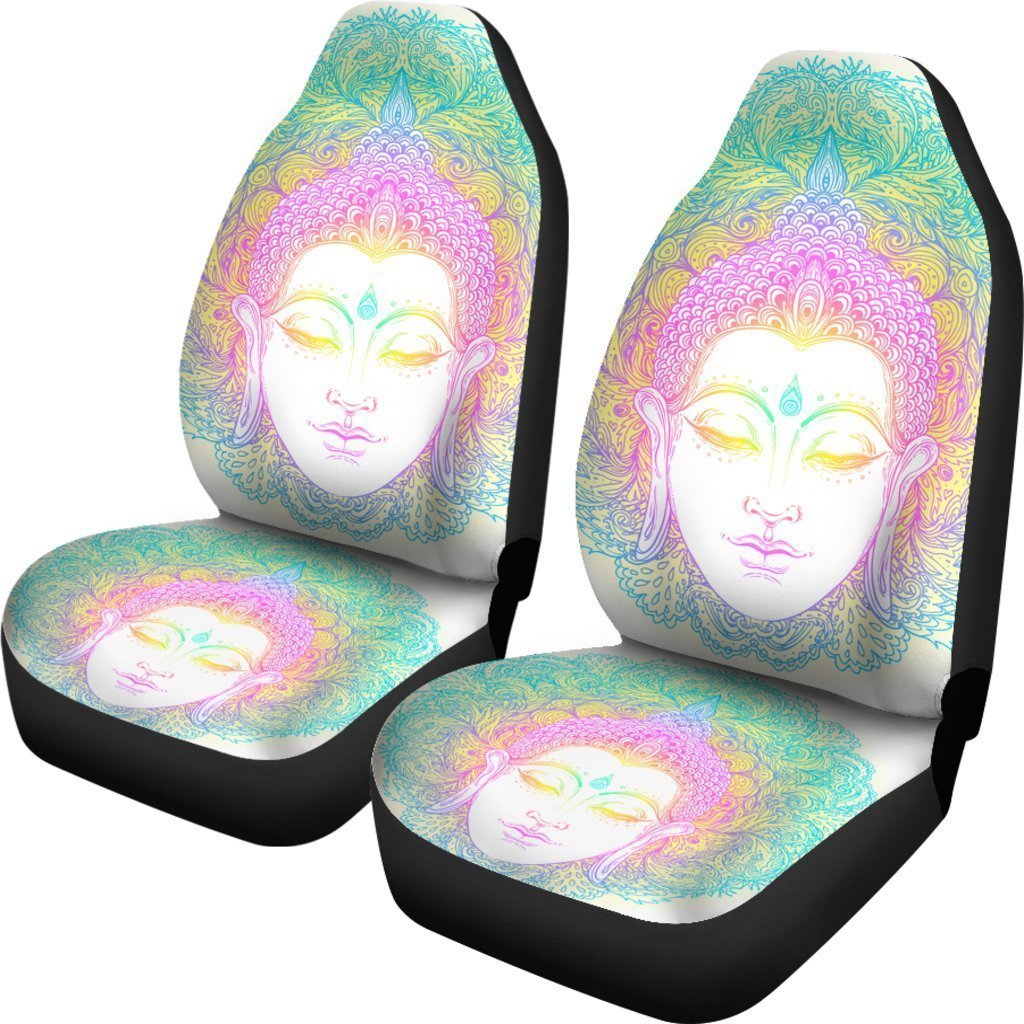 Colorful Buddha Mandala Print Universal Fit Car Seat Covers