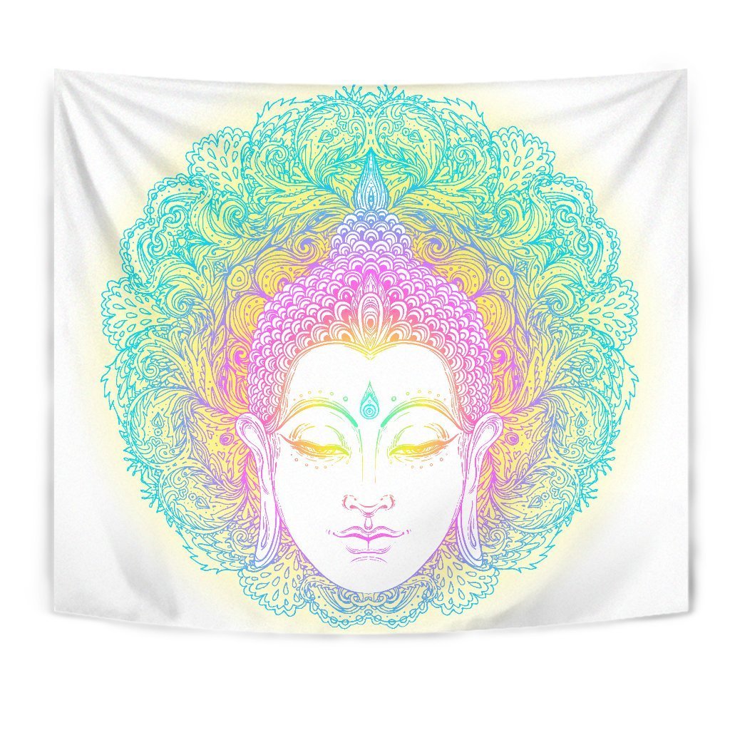 Colorful Buddha Mandala Print Wall Tapestry