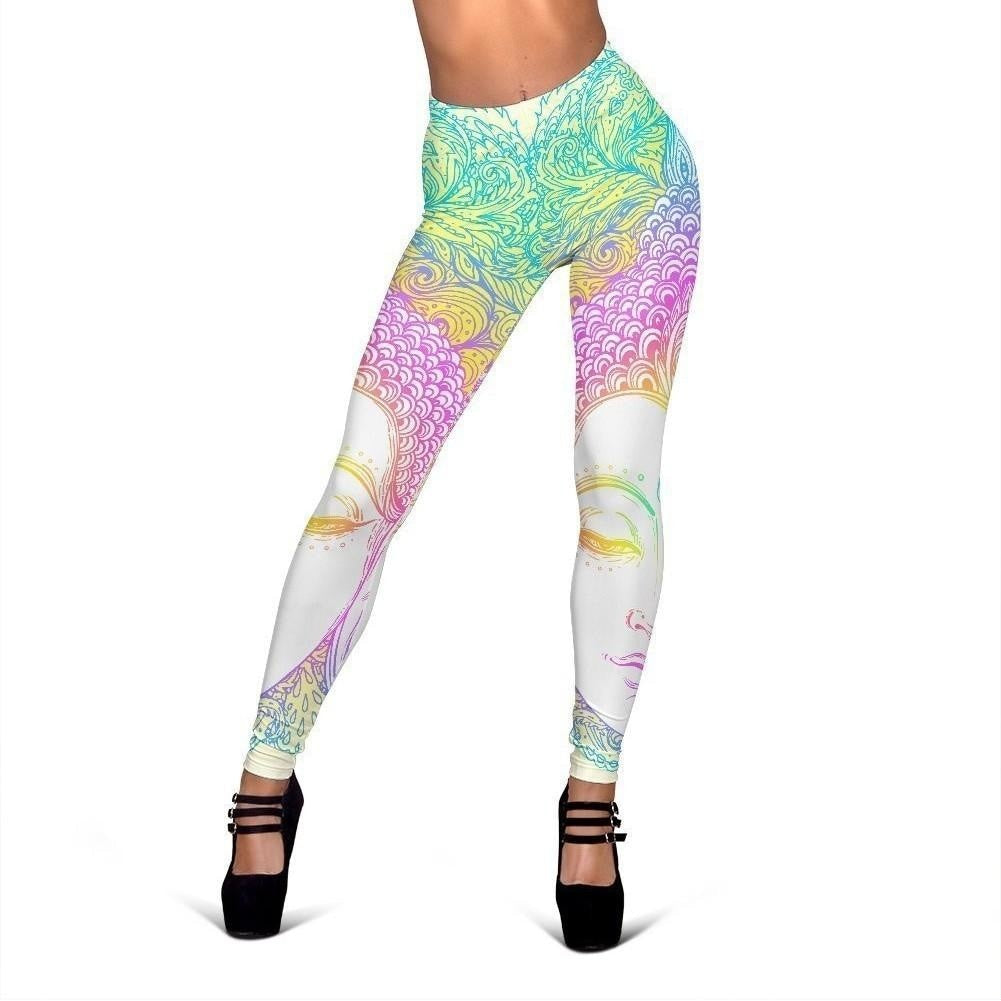 Colorful Buddha Mandala Print Women's Leggings