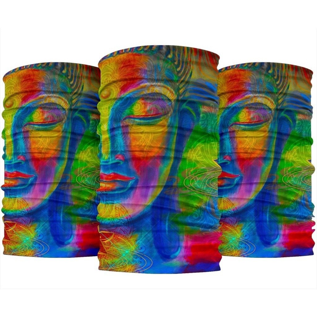 Colorful Buddha Print 3-Pack Bandanas