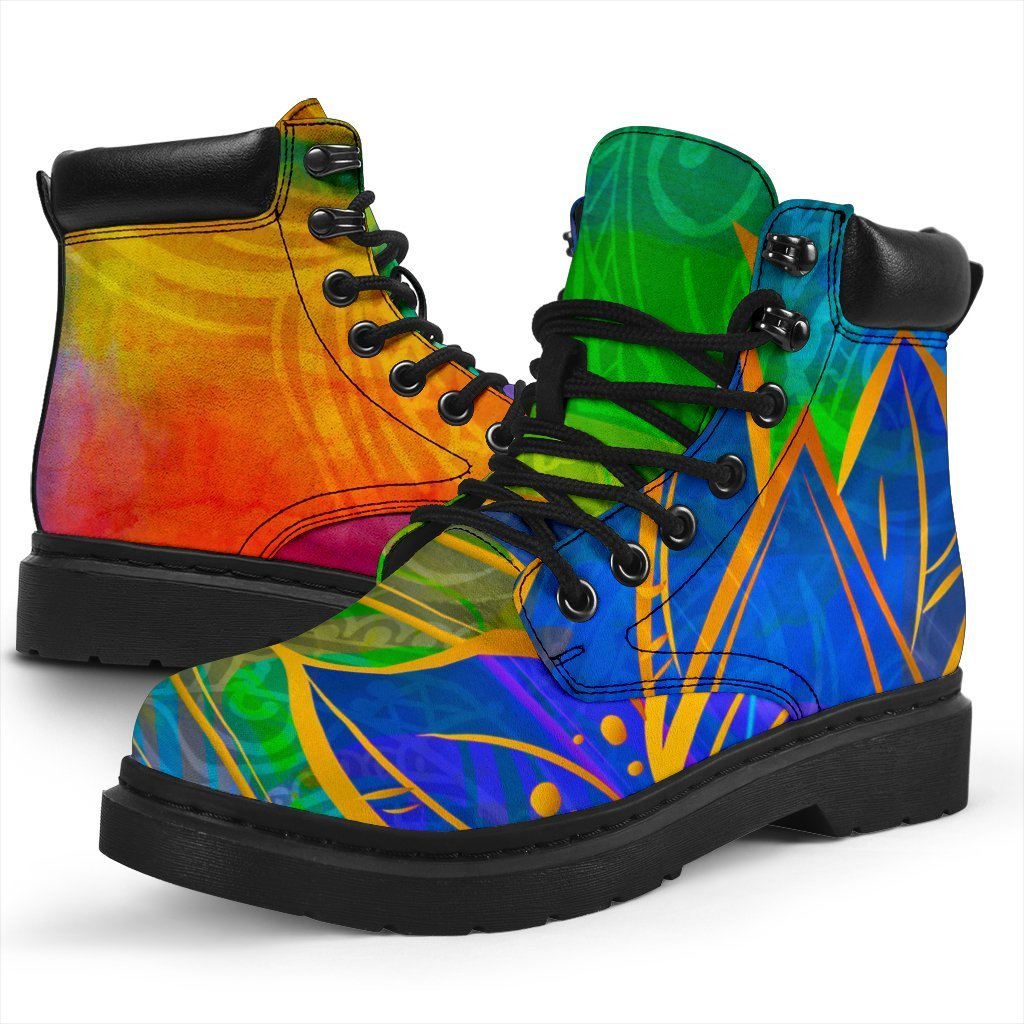 Colorful Buddha Print Classic Boots