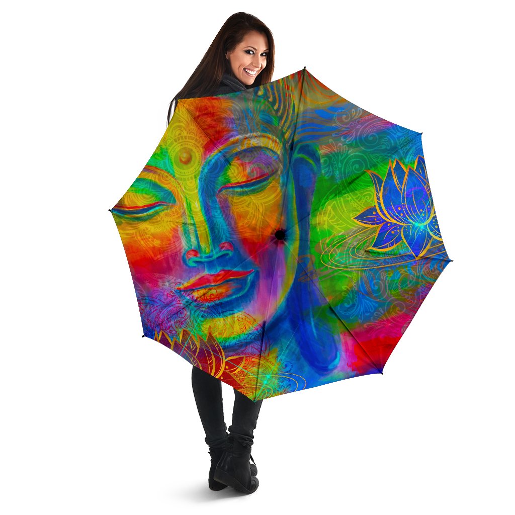 Colorful Buddha Print Foldable Umbrella