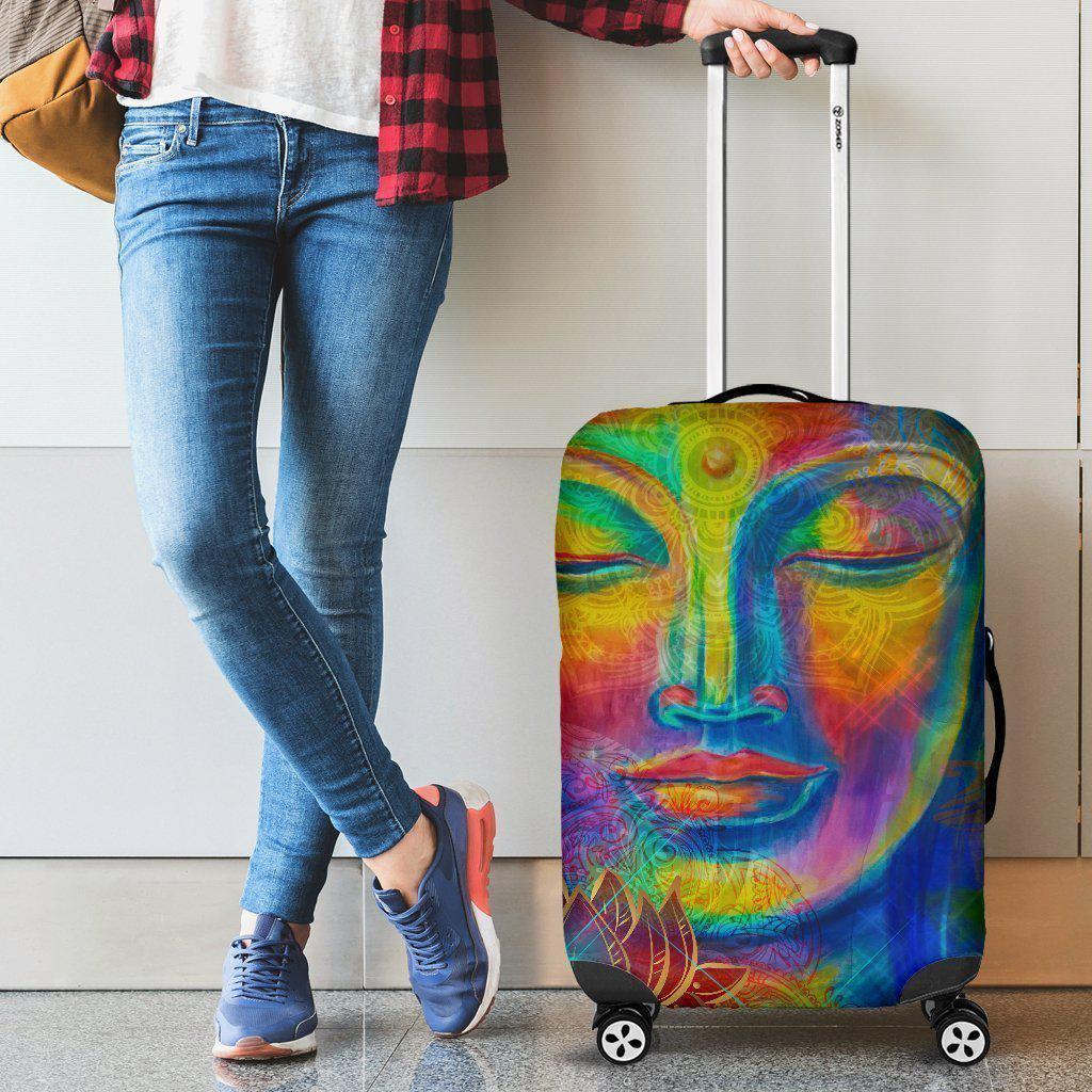 Colorful Buddha Print Luggage Cover