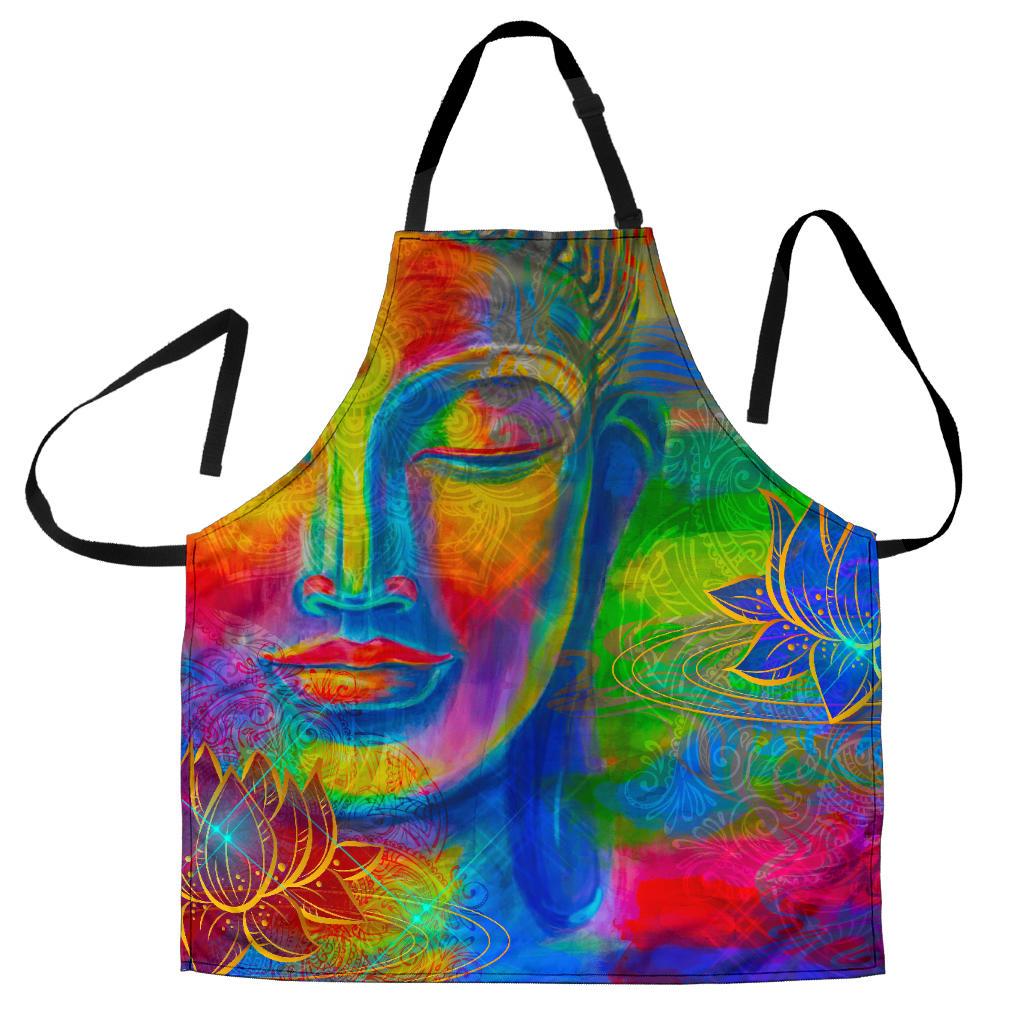 Colorful Buddha Print Men's Apron