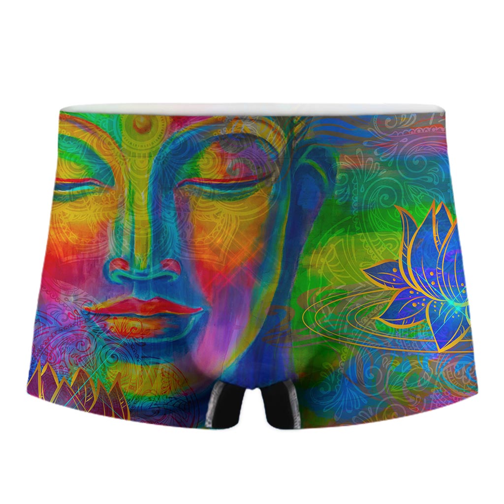 Colorful Buddha Print Men's Boxer Briefs