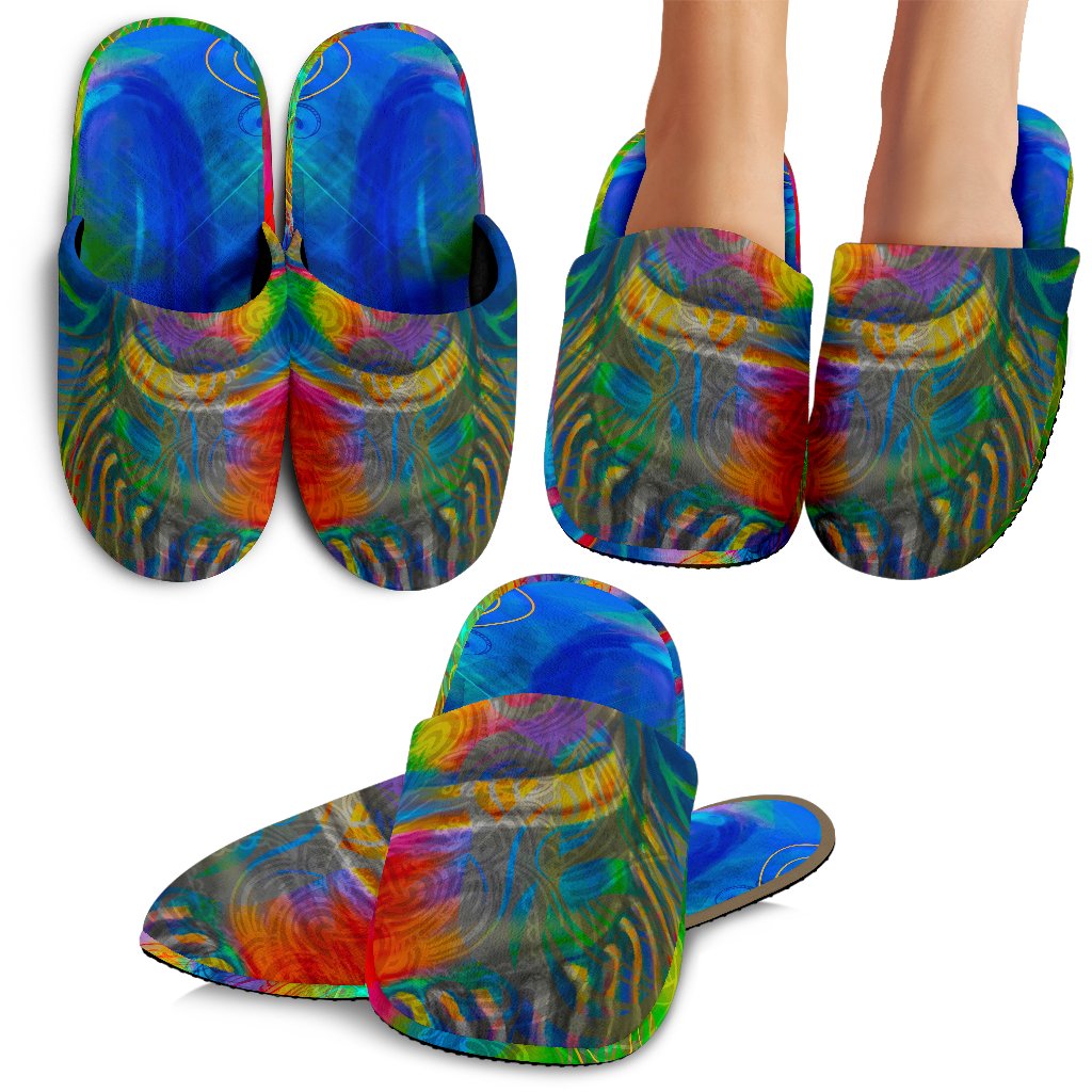 Colorful Buddha Print Slippers