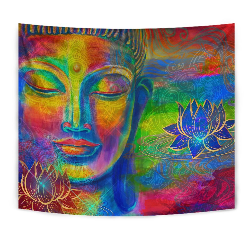 Colorful Buddha Print Wall Tapestry