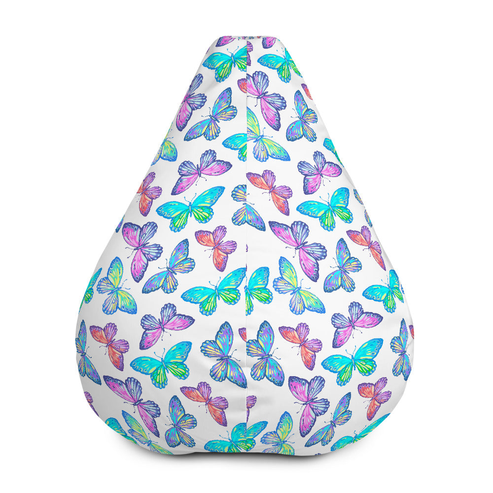 Colorful Butterfly Pattern Print Bean Bag Cover