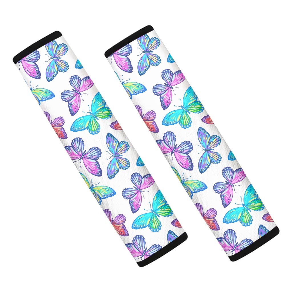 Colorful Butterfly Pattern Print Car Seat Belt Covers