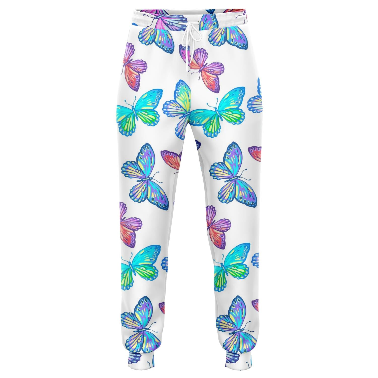 Colorful Butterfly Pattern Print Jogger Pants