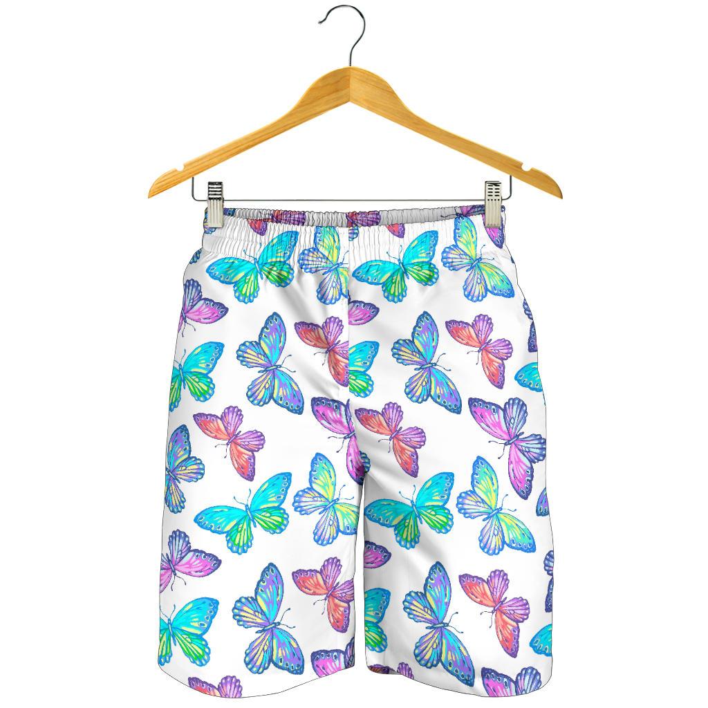 Colorful Butterfly Pattern Print Men's Shorts