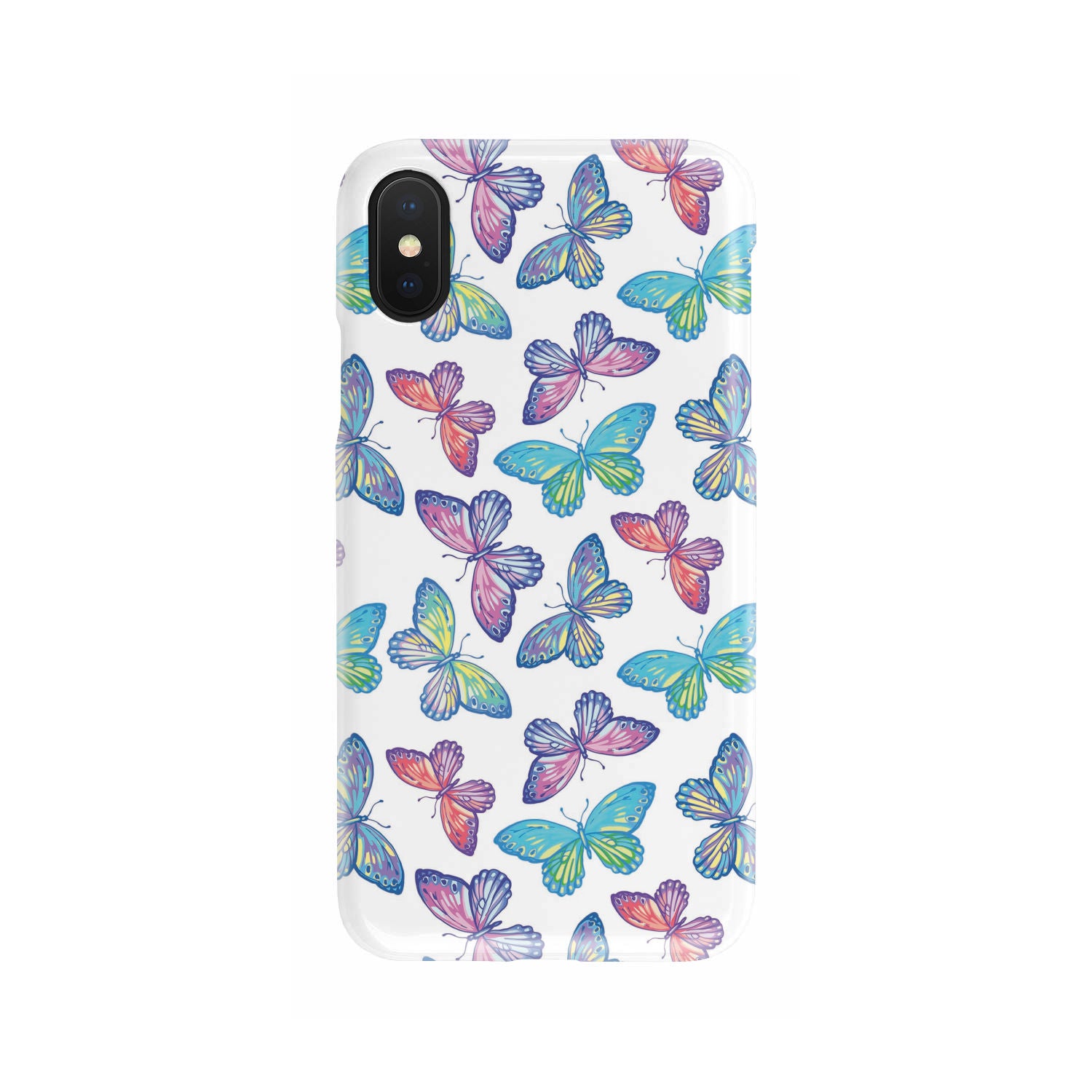 Colorful Butterfly Pattern Print Phone Case