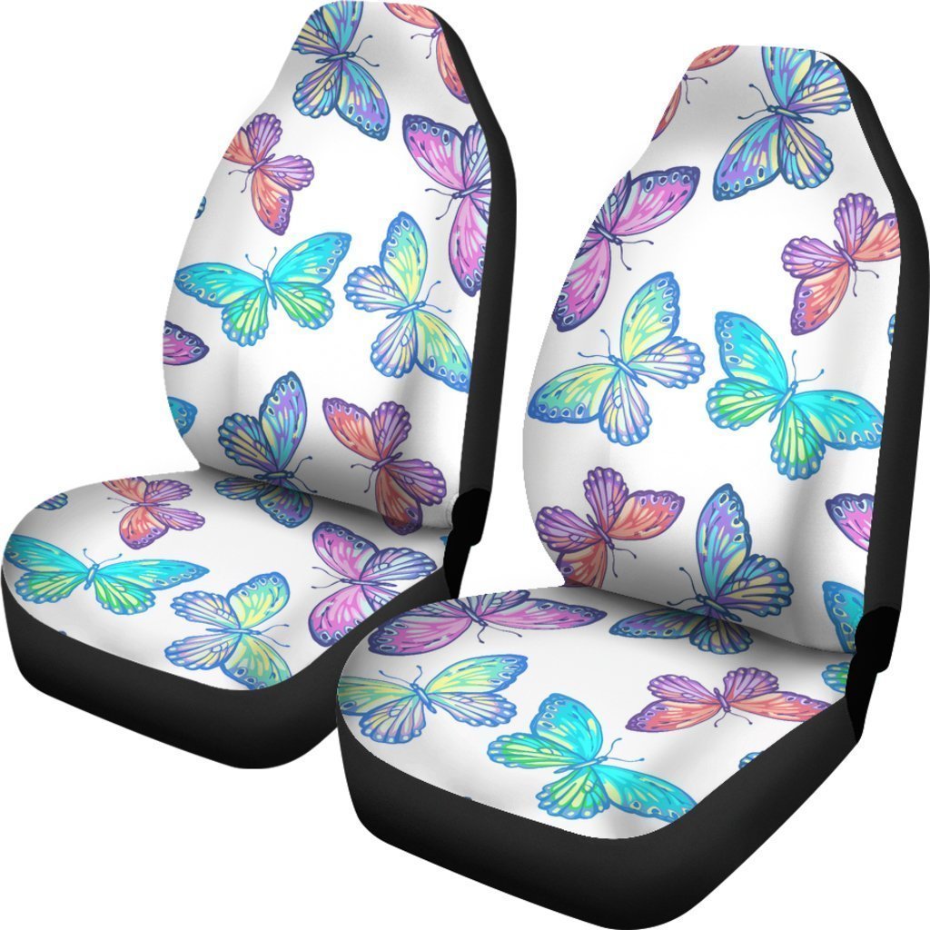 Colorful Butterfly Pattern Print Universal Fit Car Seat Covers