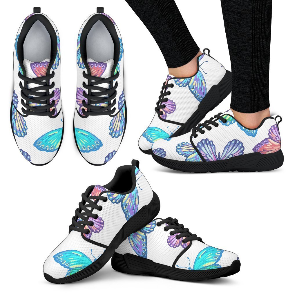 Colorful Butterfly Pattern Print Women's Athletic Shoes