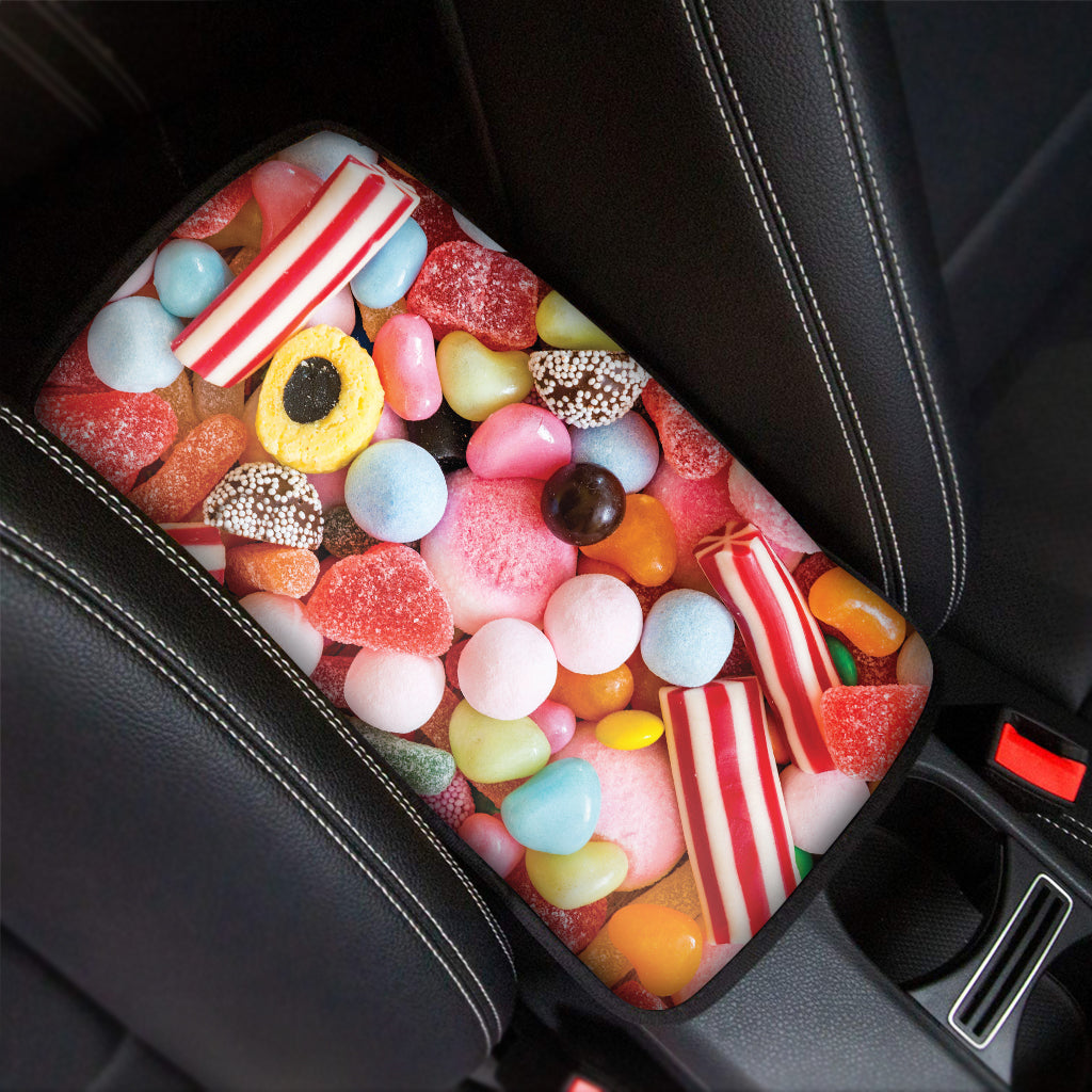 Colorful Candy And Jelly Print Car Center Console Cover