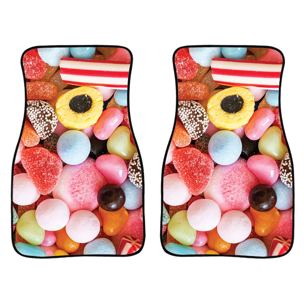 Colorful Candy And Jelly Print Front Car Floor Mats