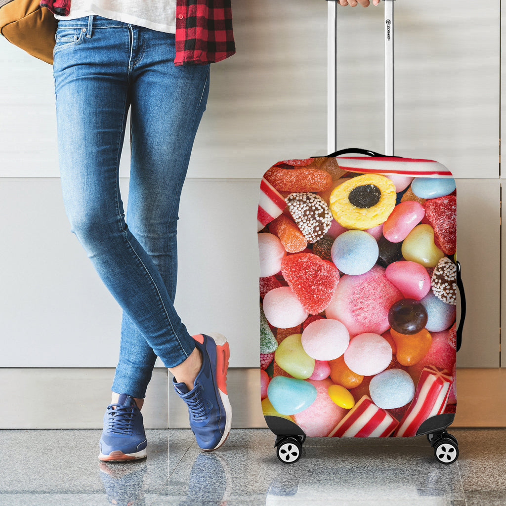 Colorful Candy And Jelly Print Luggage Cover