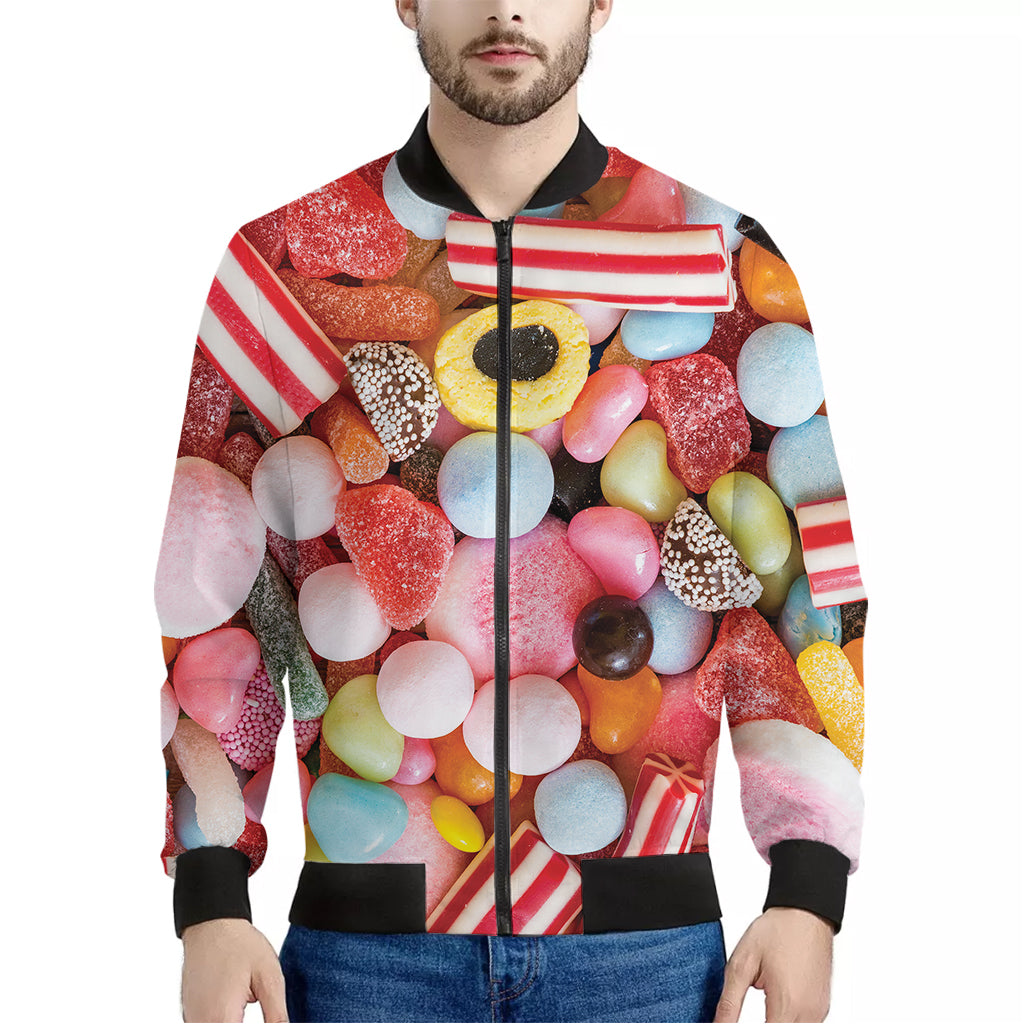 Colorful Candy And Jelly Print Men's Bomber Jacket