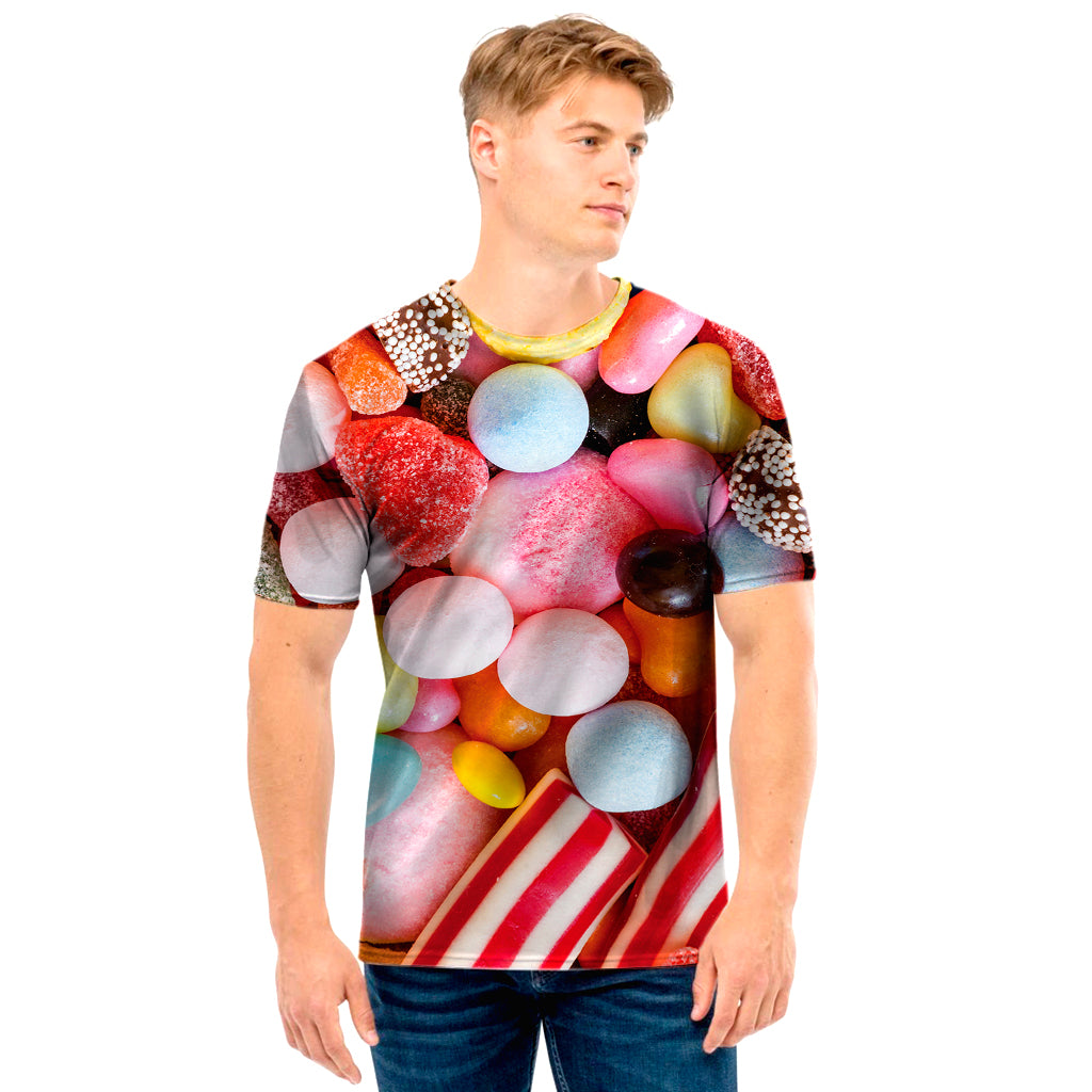 Colorful Candy And Jelly Print Men's T-Shirt