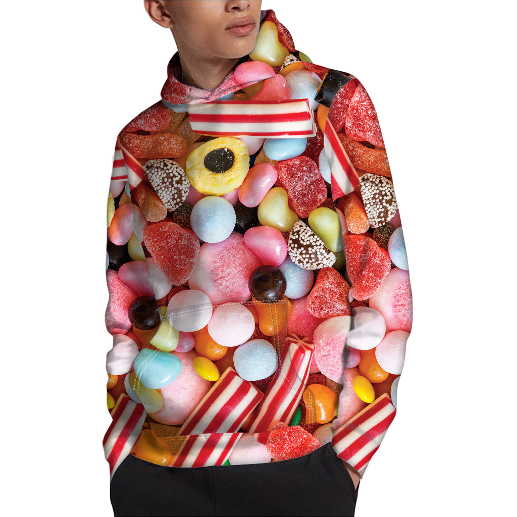 Colorful Candy And Jelly Print Pullover Hoodie