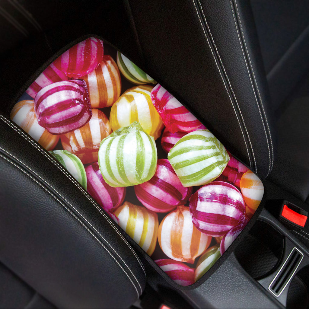 Colorful Candy Ball Print Car Center Console Cover