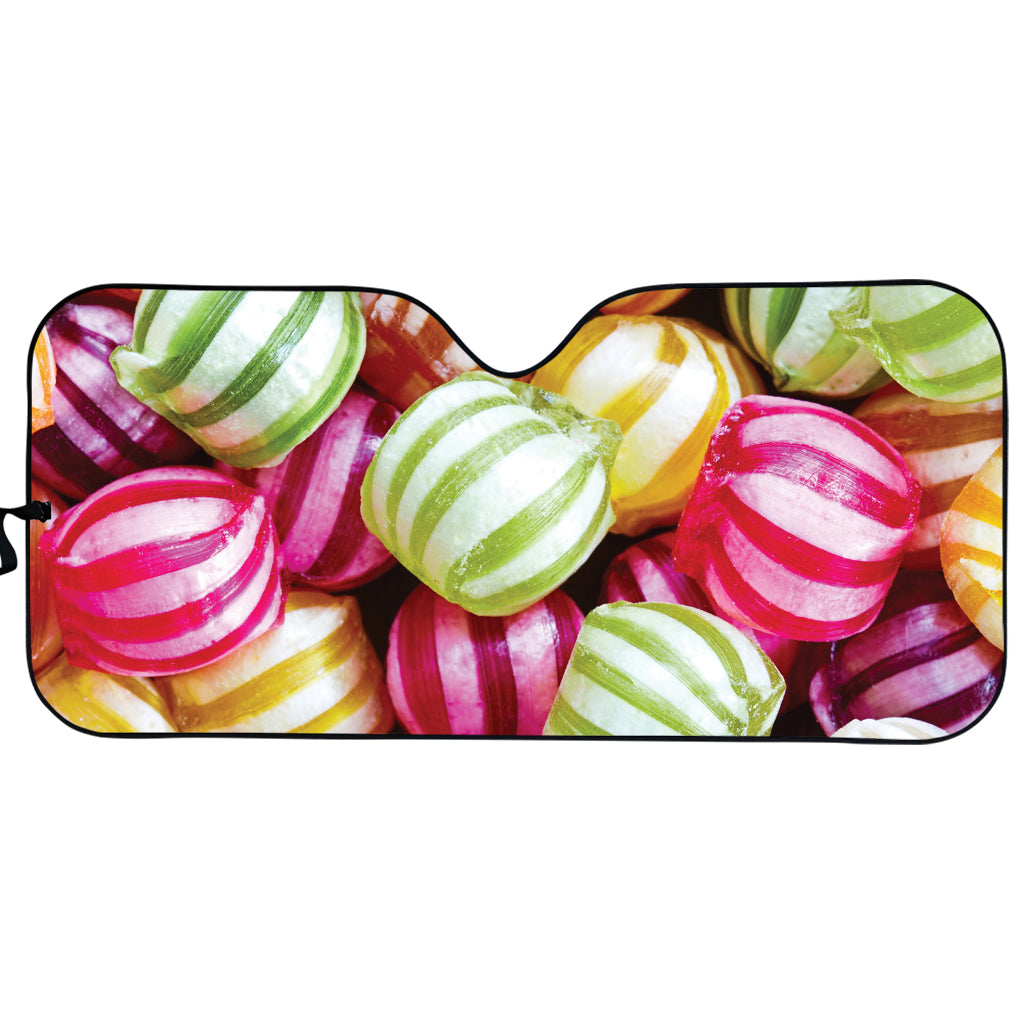 Colorful Candy Ball Print Car Sun Shade