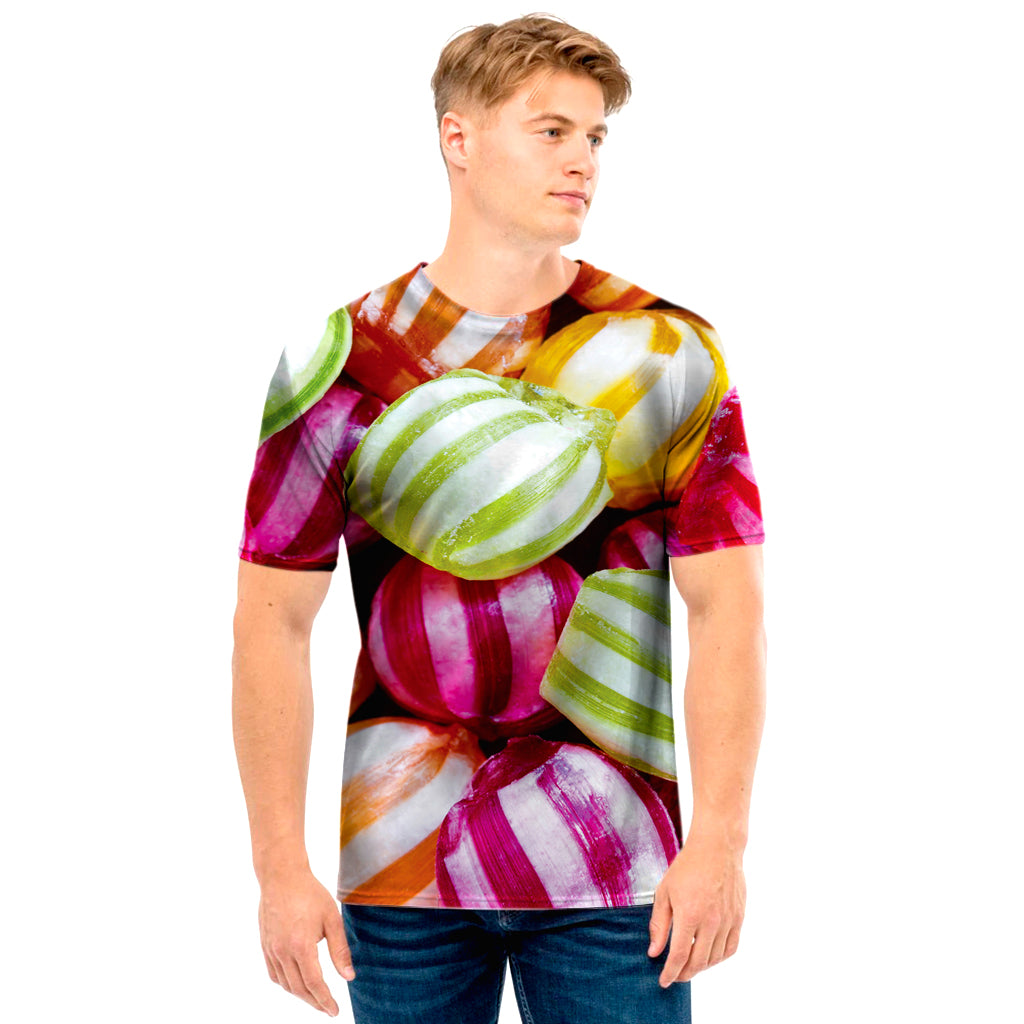 Colorful Candy Ball Print Men's T-Shirt