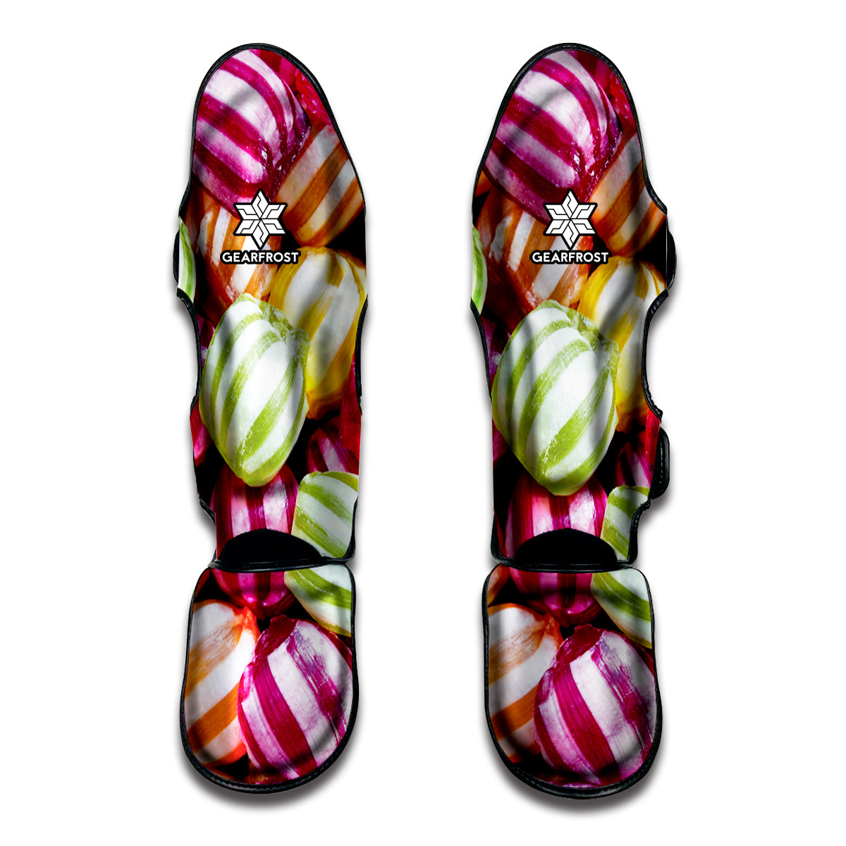 Colorful Candy Ball Print Muay Thai Shin Guards