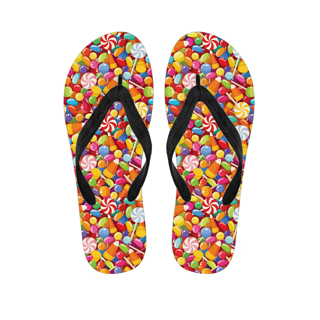 Colorful Candy Pattern Print Flip Flops