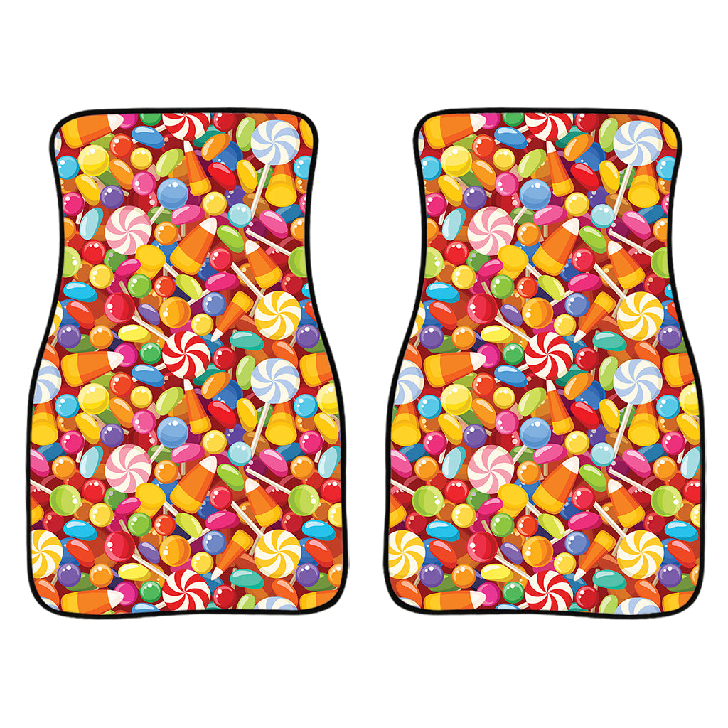 Colorful Candy Pattern Print Front Car Floor Mats