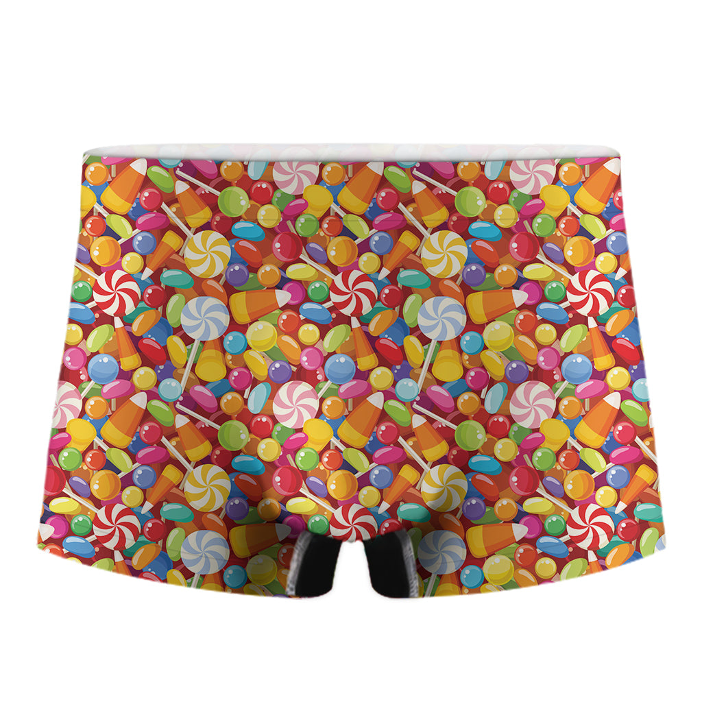 Colorful Candy Pattern Print Men's Boxer Briefs