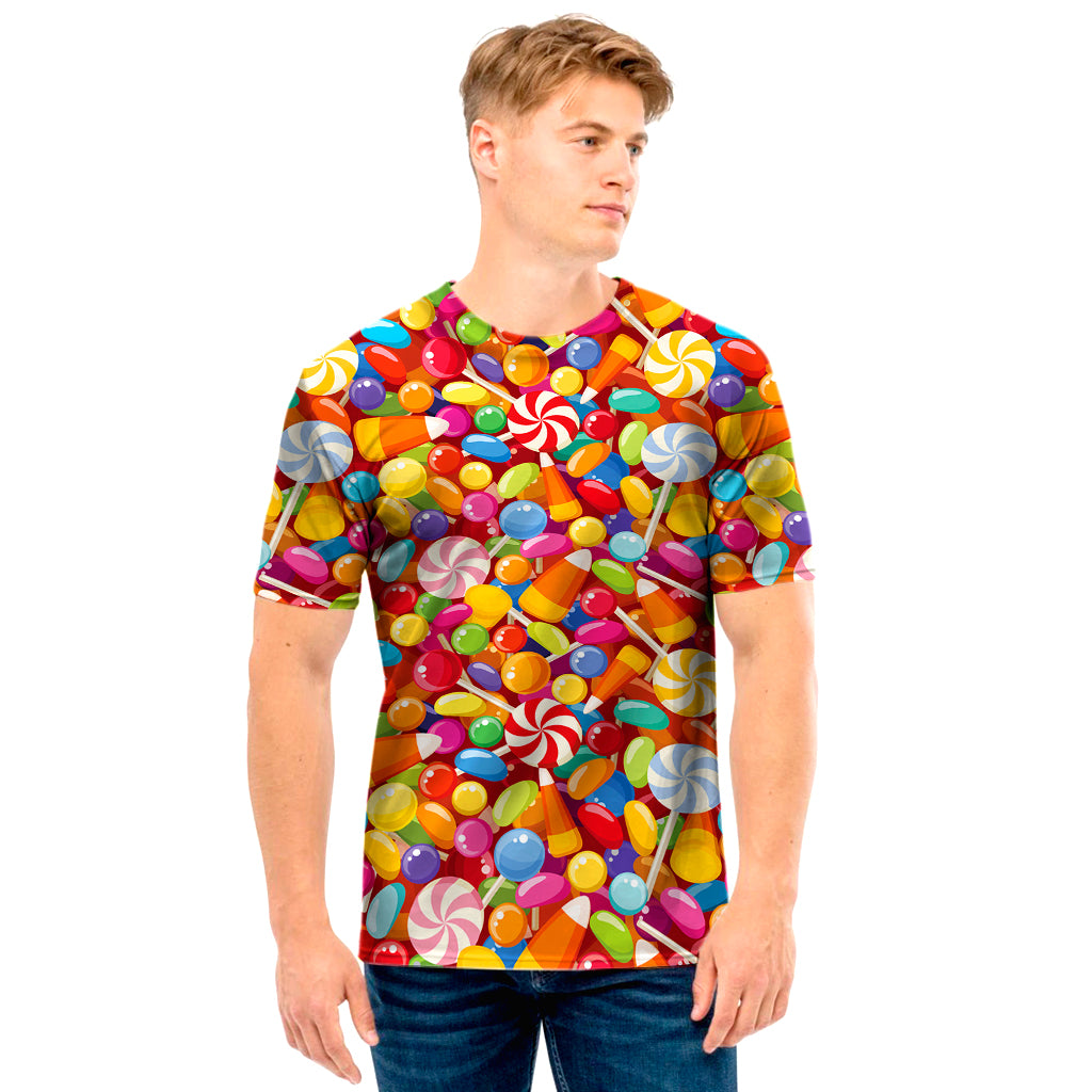 Colorful Candy Pattern Print Men's T-Shirt