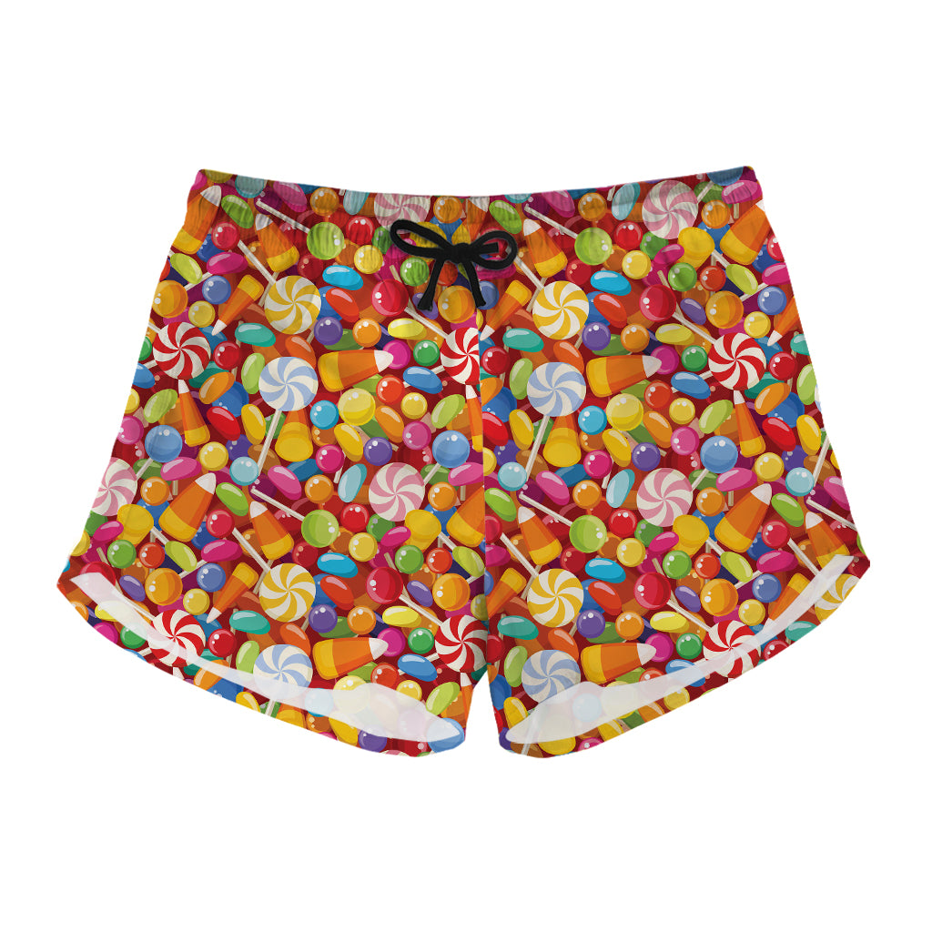 Colorful Candy Pattern Print Women's Shorts