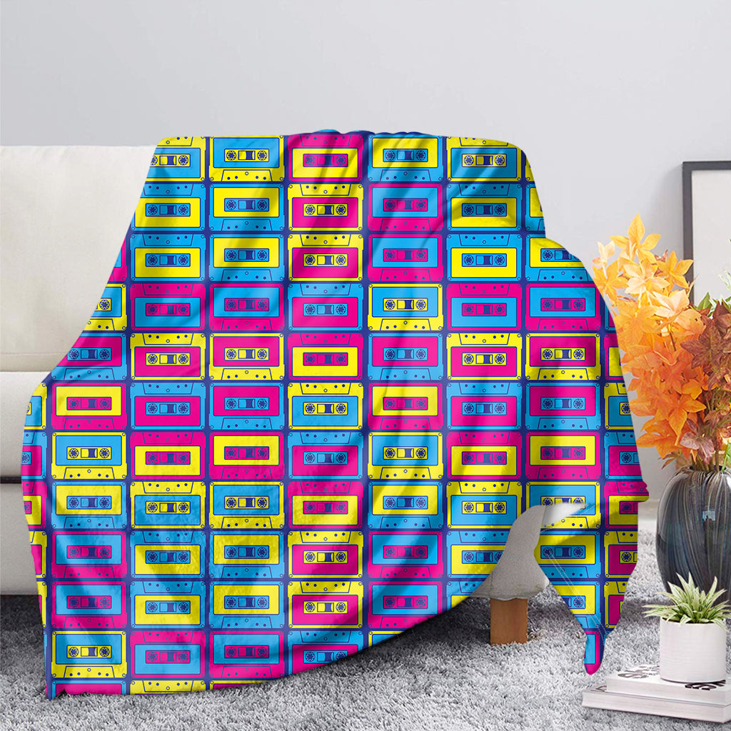 Colorful Cassette Tape Print Blanket