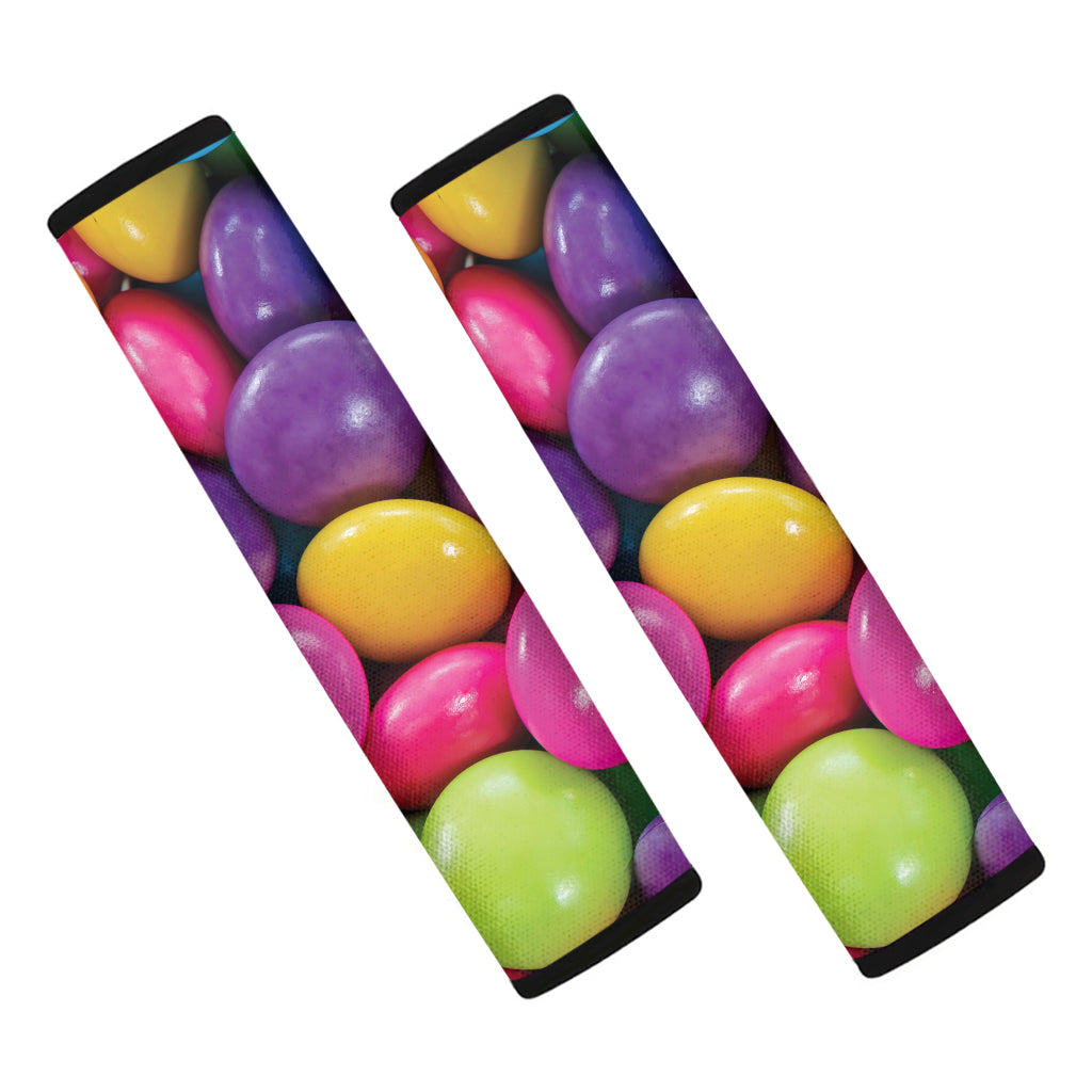 Colorful Chocolate Candy Print Car Seat Belt Covers