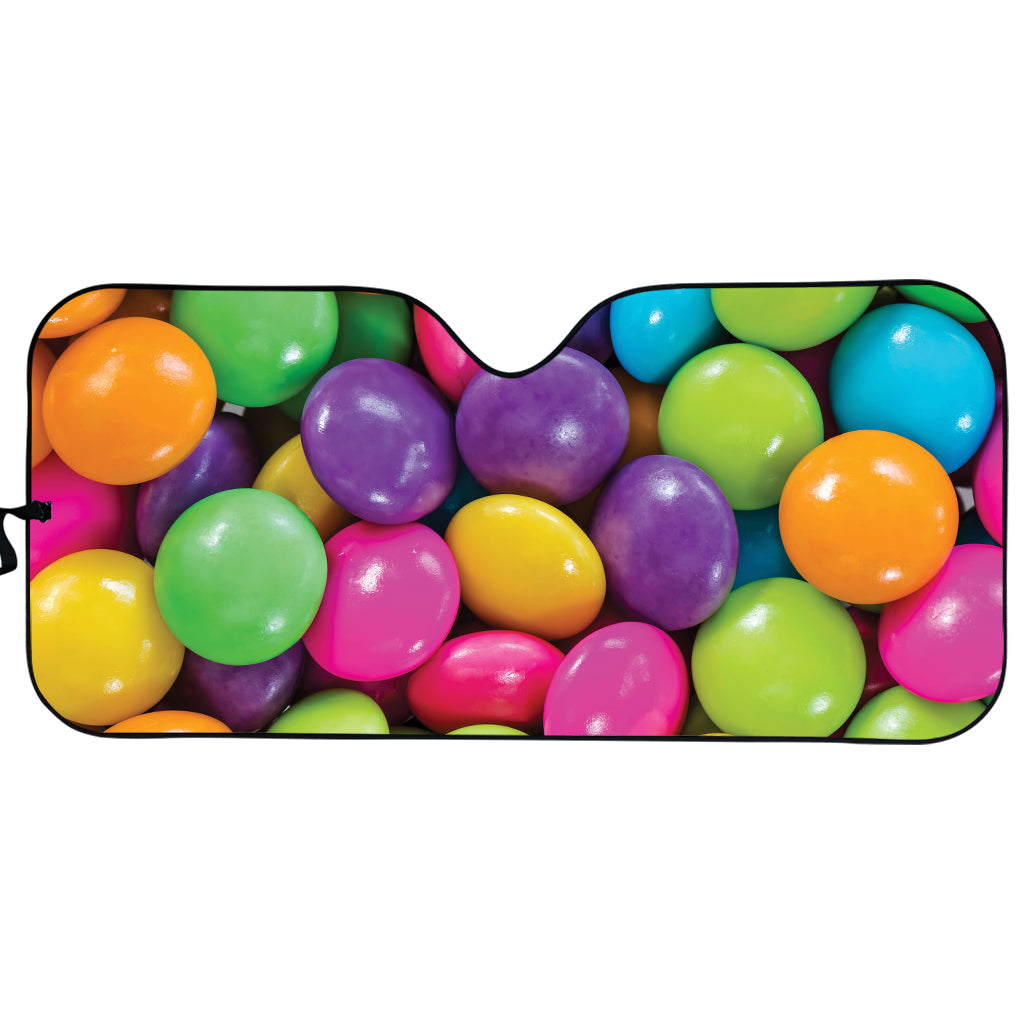 Colorful Chocolate Candy Print Car Sun Shade