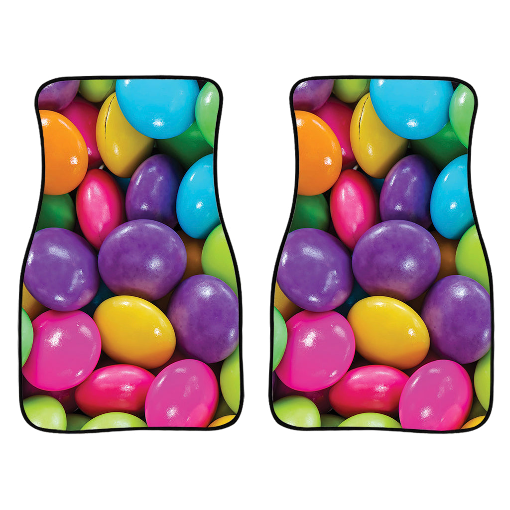 Colorful Chocolate Candy Print Front Car Floor Mats