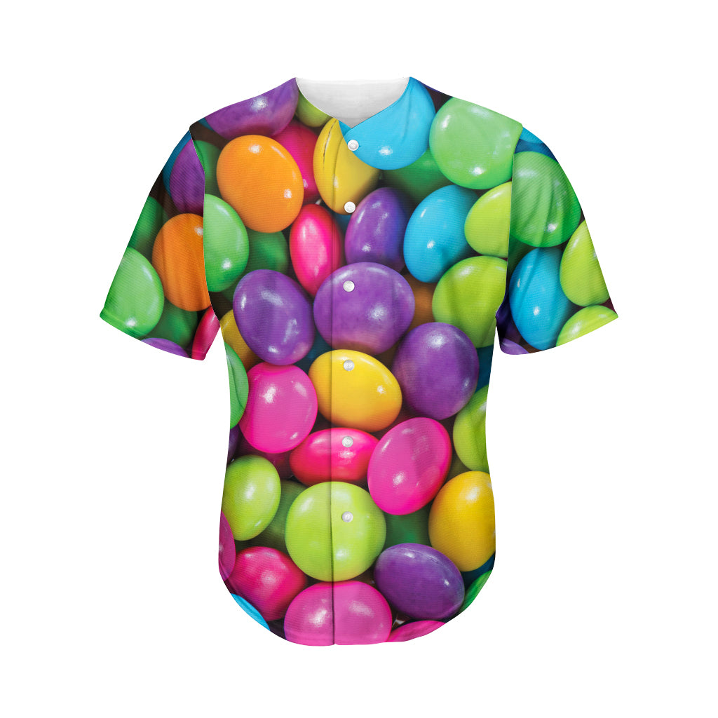 Colorful Chocolate Candy Print Men's Baseball Jersey