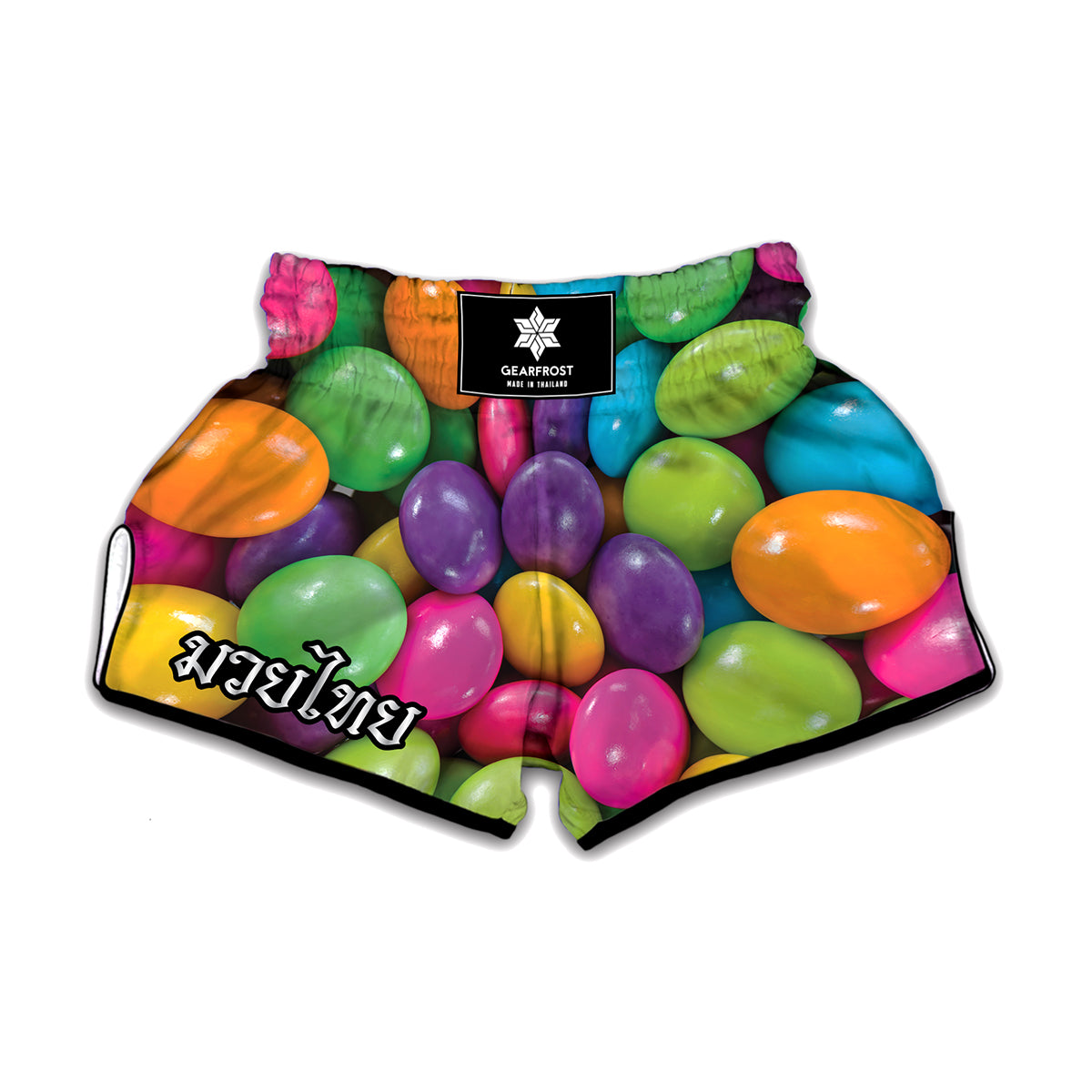 Colorful Chocolate Candy Print Muay Thai Boxing Shorts