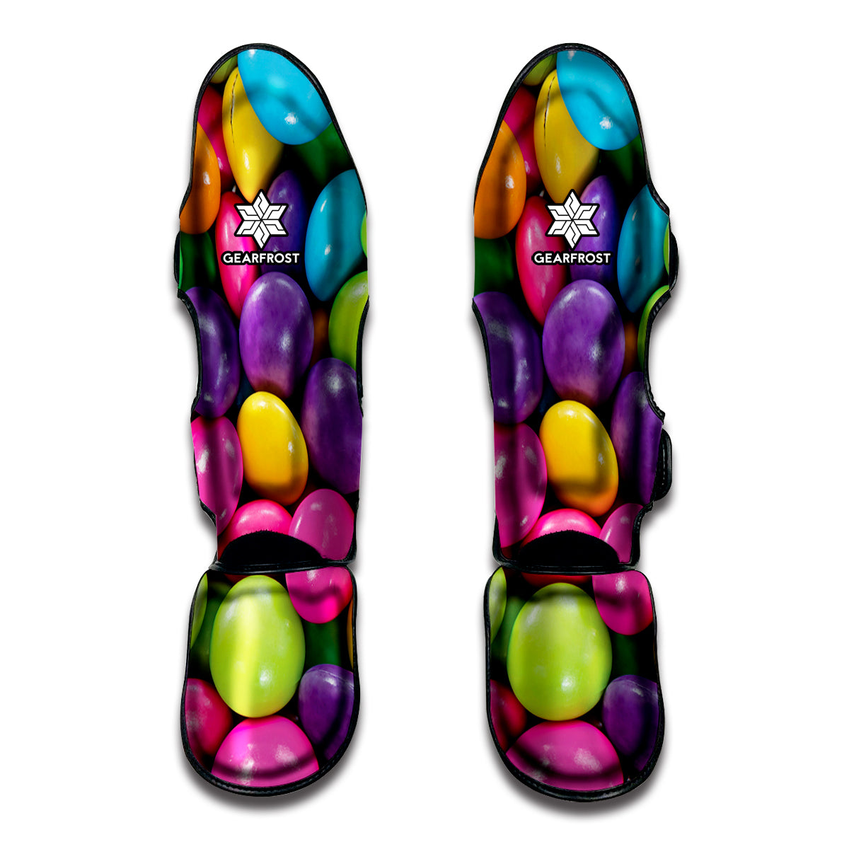 Colorful Chocolate Candy Print Muay Thai Shin Guards