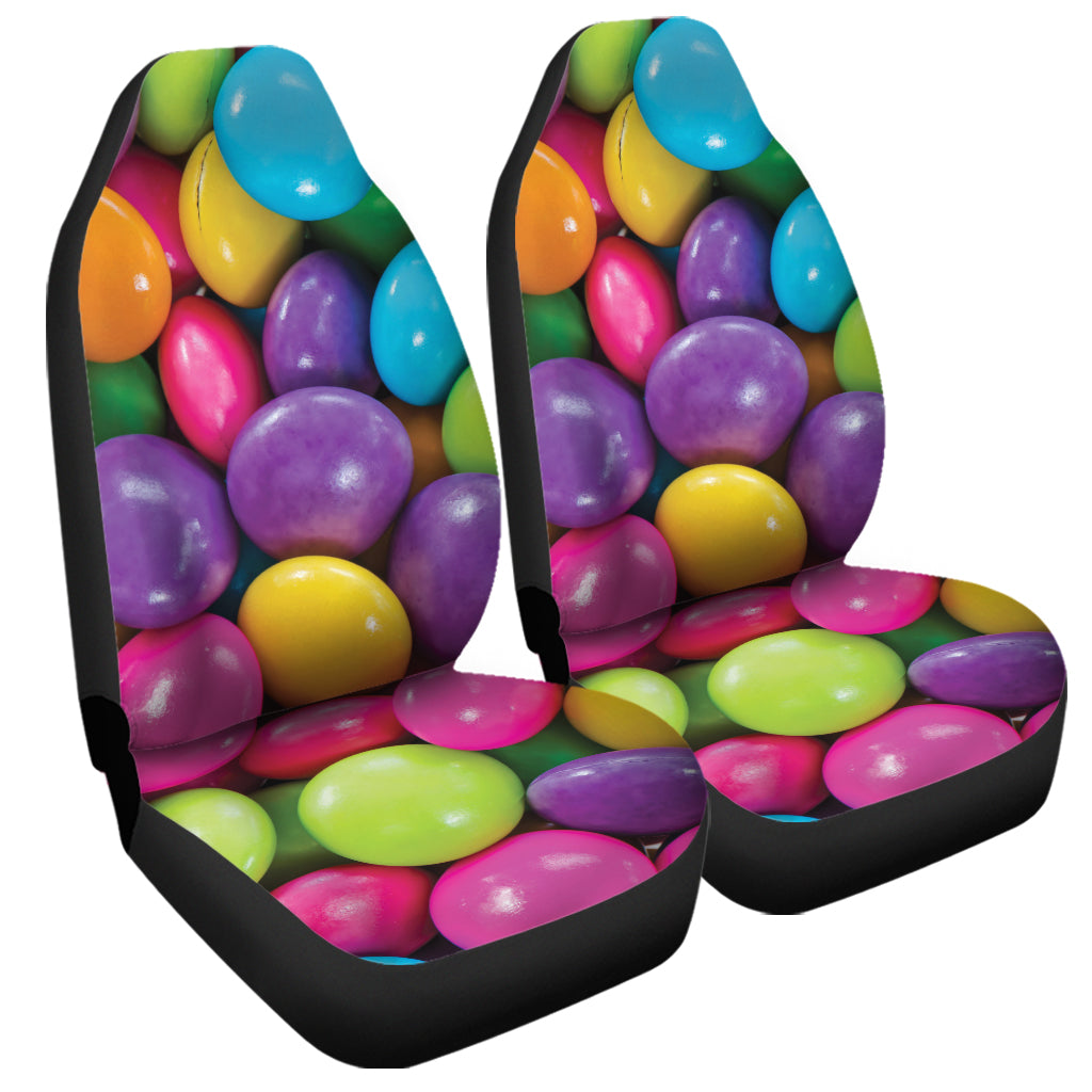 Colorful Chocolate Candy Print Universal Fit Car Seat Covers