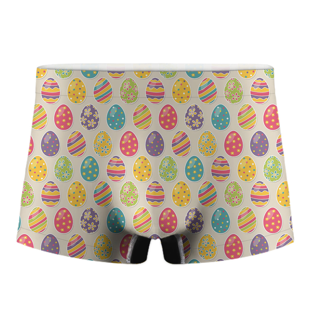 Colorful Cute Easter Eggs Pattern Print Men's Boxer Briefs