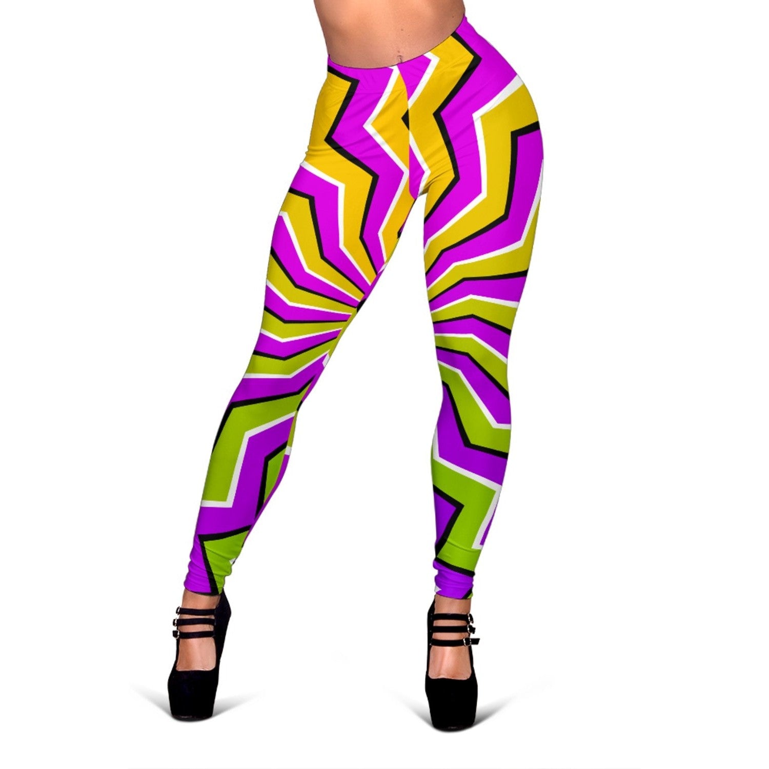 Colorful Dizzy Moving Optical Illusion Women's Leggings