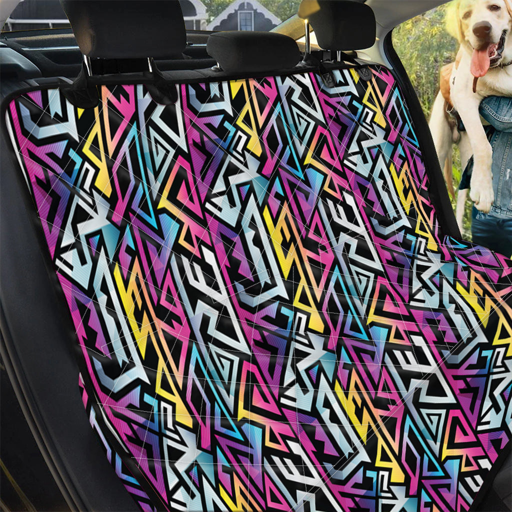 Colorful Geometric Tribal Pattern Print Pet Car Back Seat Cover