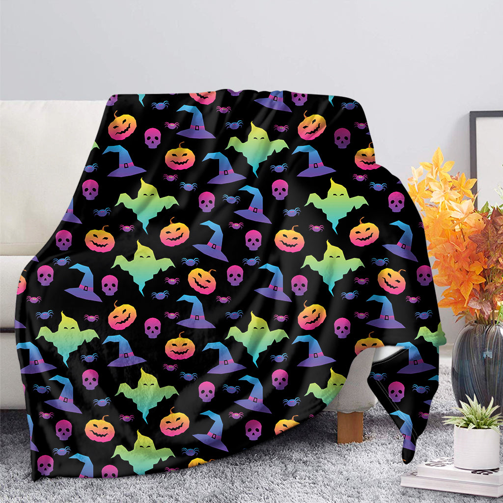 Colorful Halloween Party Pattern Print Blanket