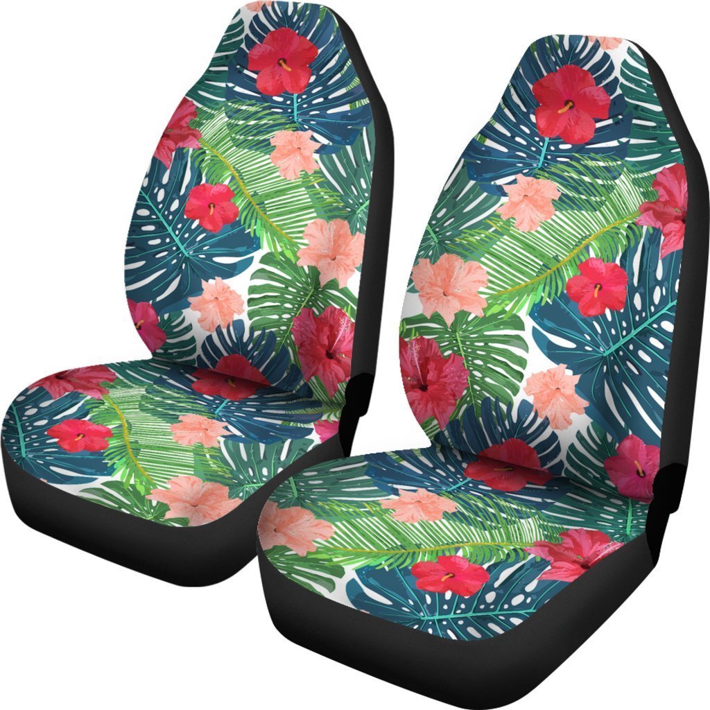 Colorful Hawaii Floral Pattern Print Universal Fit Car Seat Covers