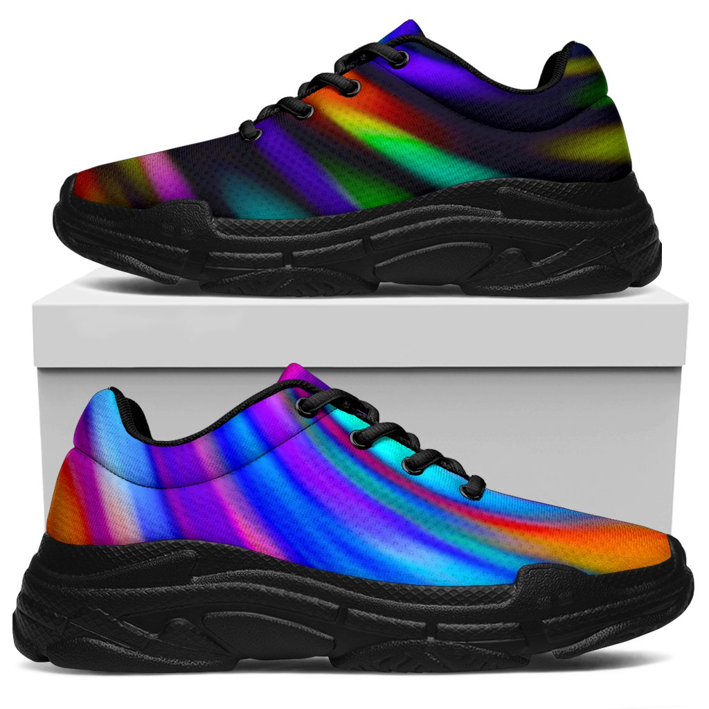 Colorful Spiral Trippy Print Chunky Sneakers