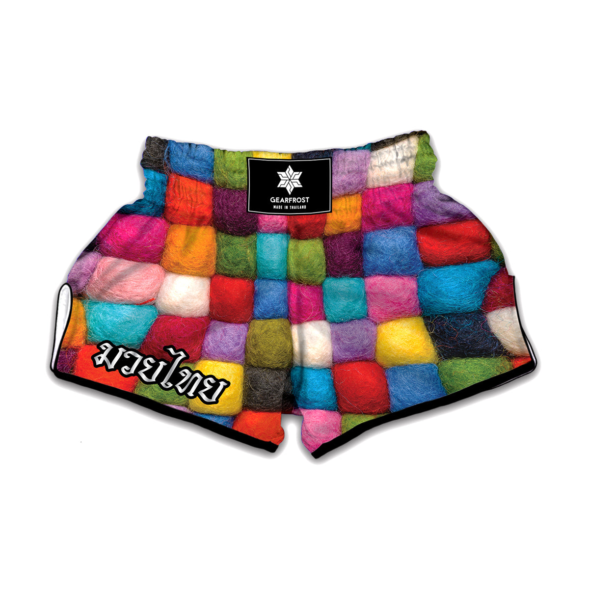 Colorful Yarn Balls Print Muay Thai Boxing Shorts