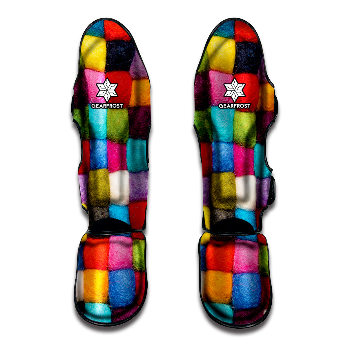 Colorful Yarn Balls Print Muay Thai Shin Guards