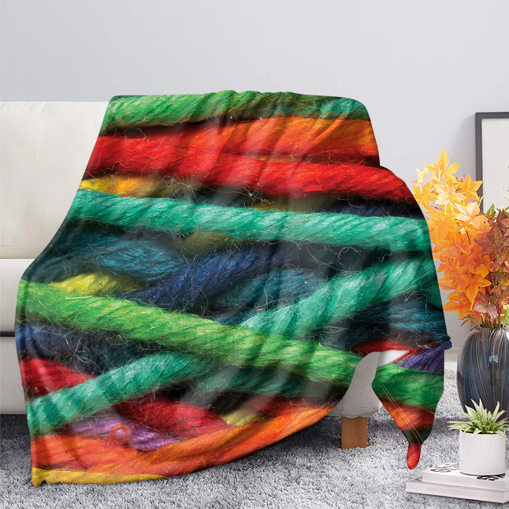 Colorful Yarn Print Blanket